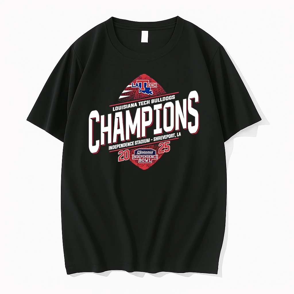 Louisiana Tech Football 2025 Independence Bowl Champions Shirts