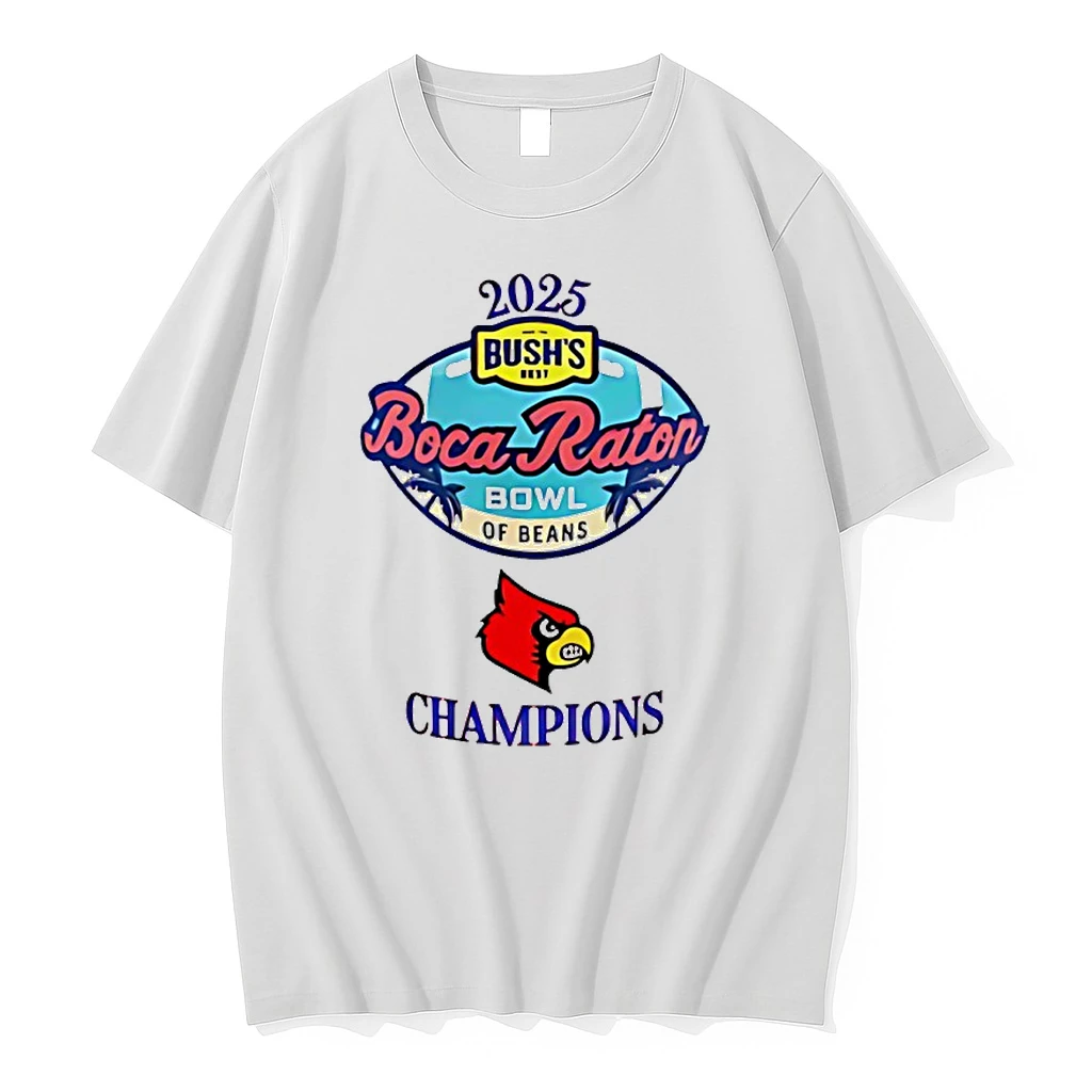 Louisville Cardinals 2025 Boca Raton Bowl Football Champions Shirts