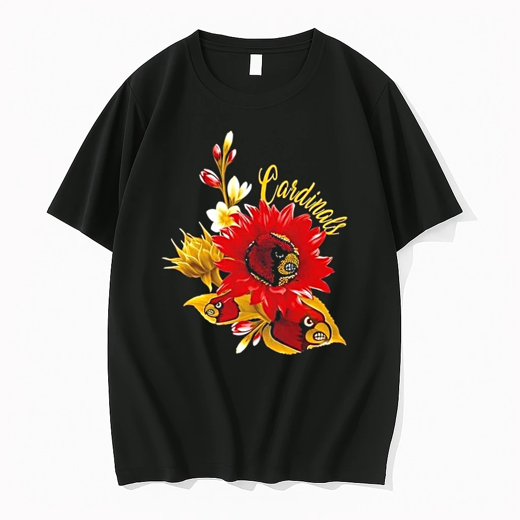 Louisville Cardinals Football X Sunflower Floral Shirts