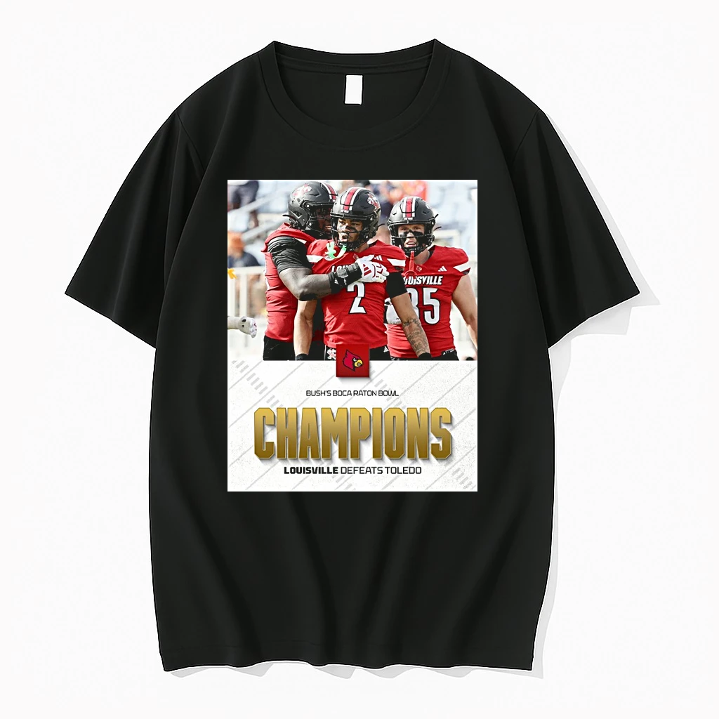 Louisville Cardinals Defeated Toledo Rockets 2025 Bushs Boca Raton Bowl Champions Shirts