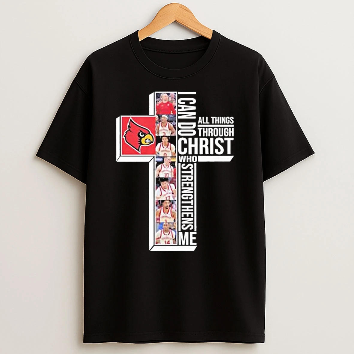 Louisville Mens Basketball I Can Do All Things Through Christ Who Strengthens Me Shirts