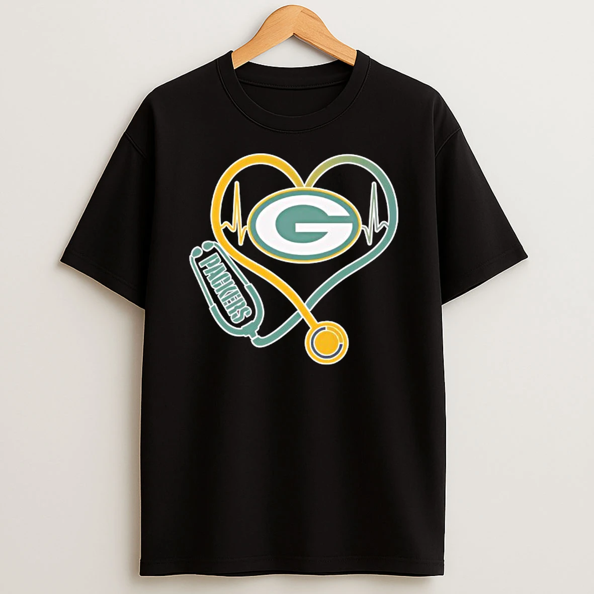 Love Green Bay Packers Stethoscope Headphones Fans Shirts