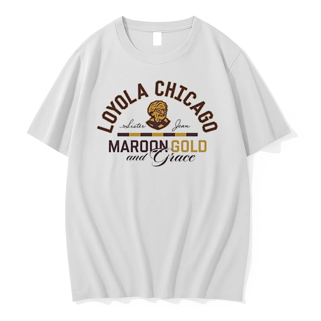 Loyola Chicago Basketball Sister Jean Maroon Gold And Grace Shirts