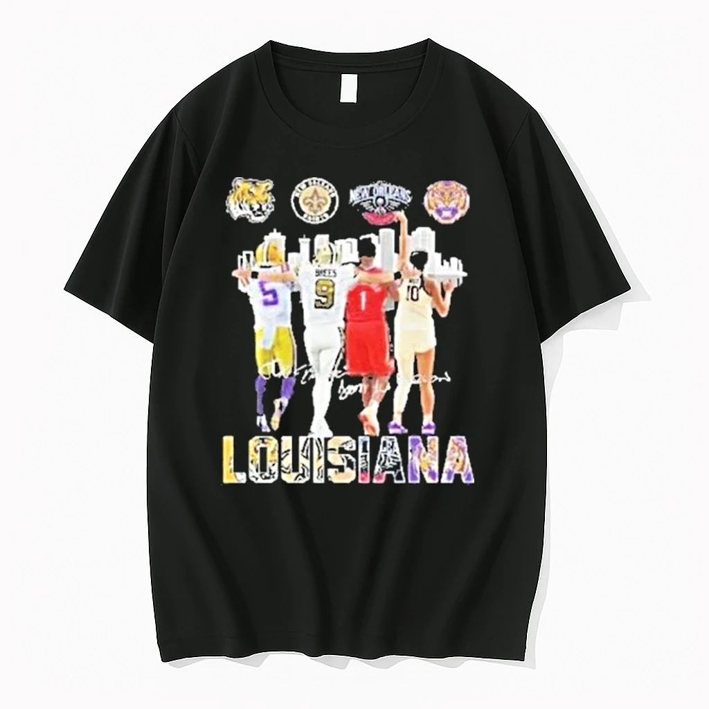 Lsu Tigers New Orleans Saints Pelicans Missouri Tigers Louisiana Team Signatures Shirts