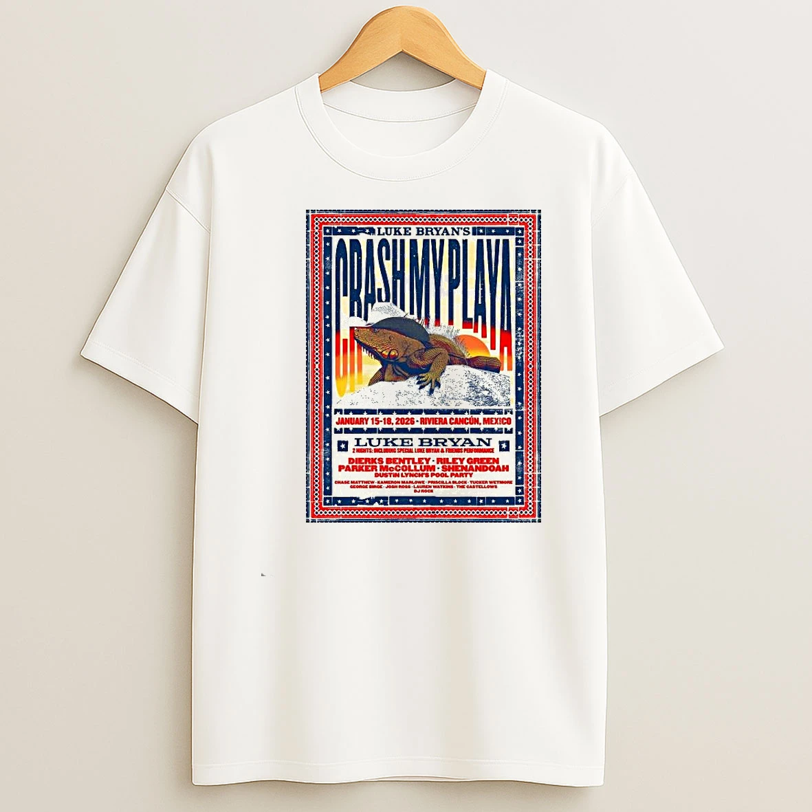 Luke Bryan Crash My Playa Riviera Cancun Mx Jan 15%ce%b3co18 2026 Shirts