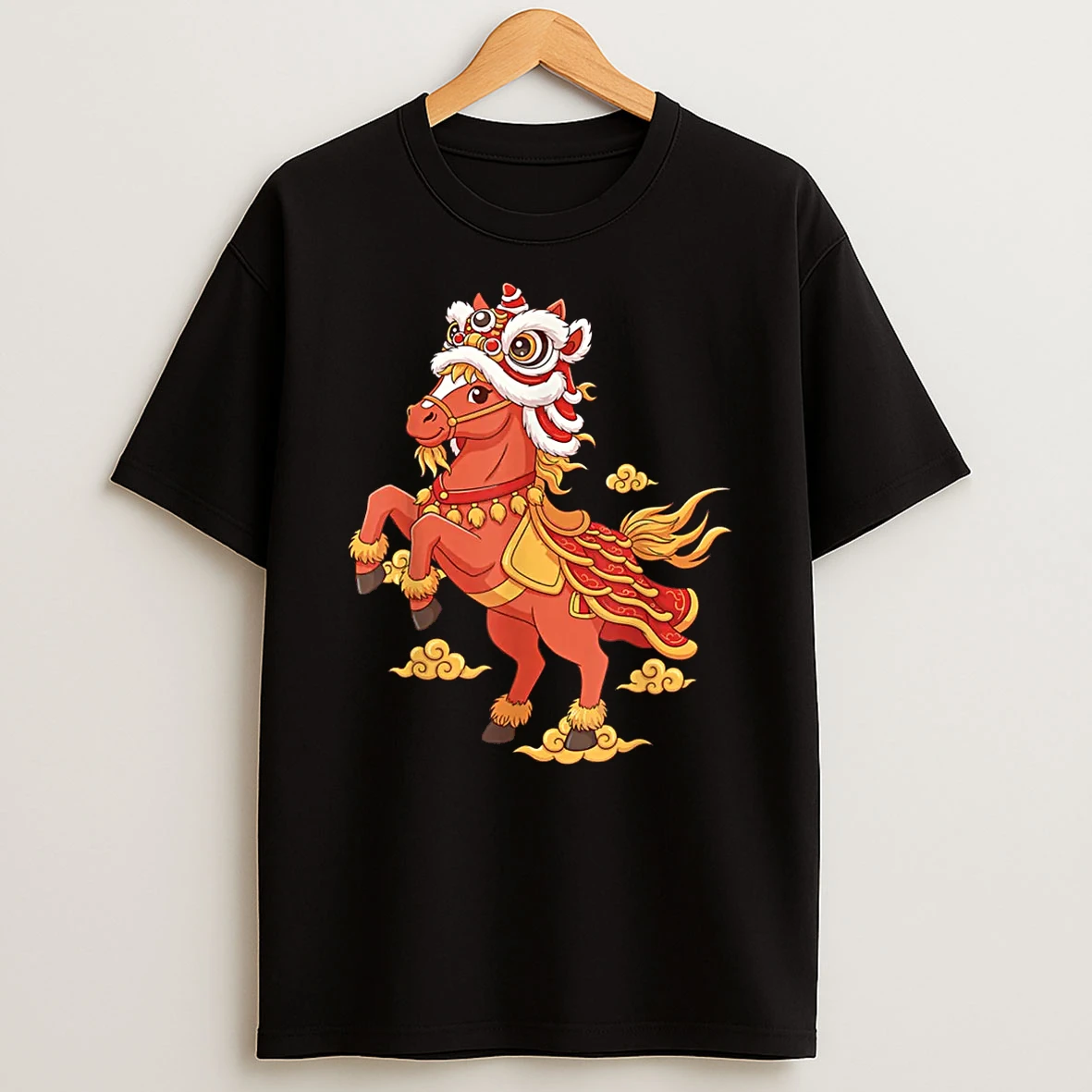 Lunar New Year Of The Horse Lion Dance Chinese New Year Shirts