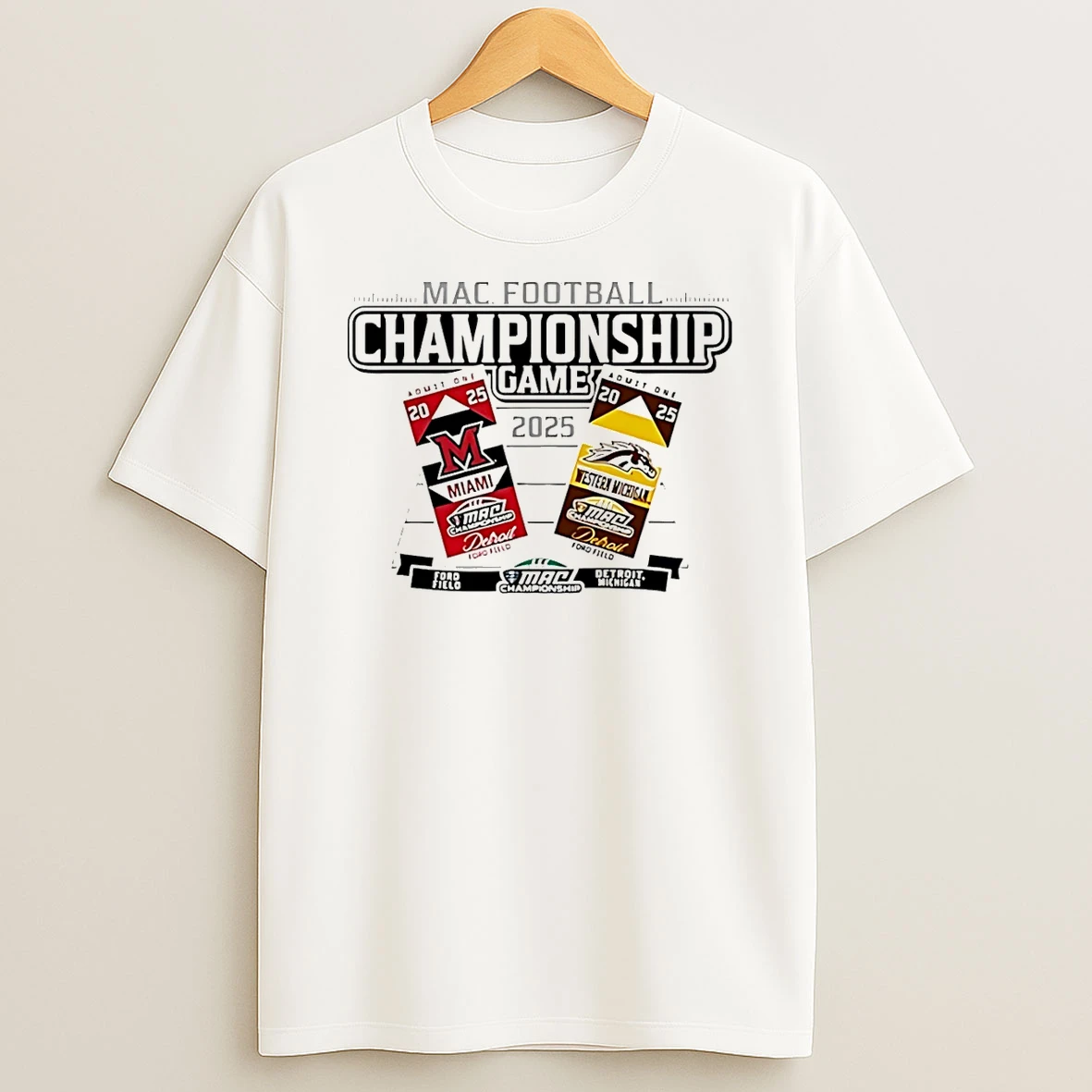 Mac Football Championship 2025 Miami Redhawks Vs Western Michigan Shirts