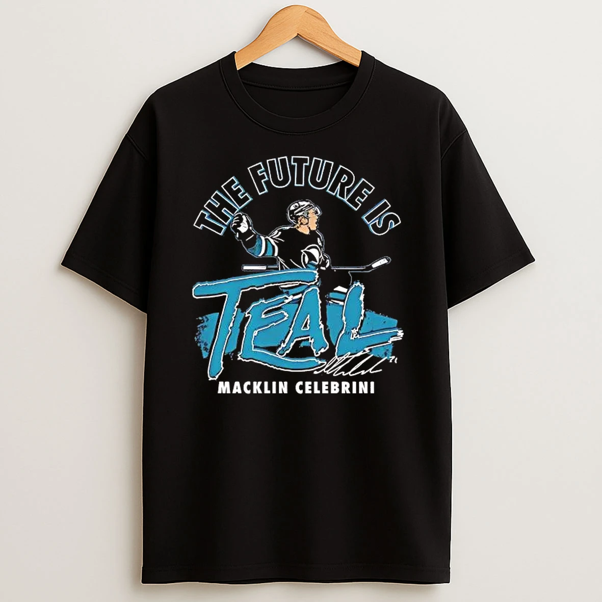 Macklin Celebrini The Future Is Teal San Jose Sharks Shirts