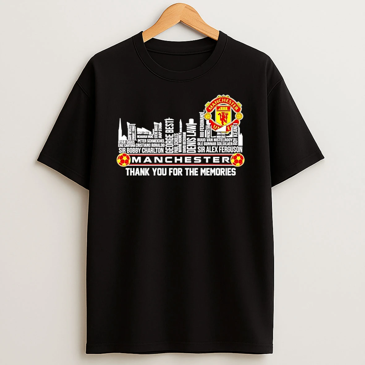 Manchester United Thank You For The Memories Names Player City Skyline Shirts