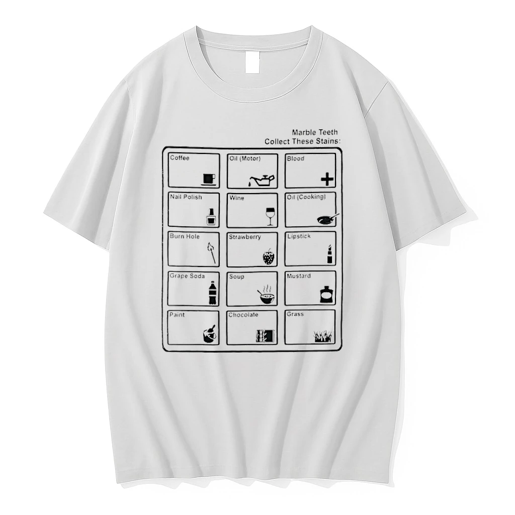Marble Teeth Collect These Stains Coffee Oil Blood Shirts