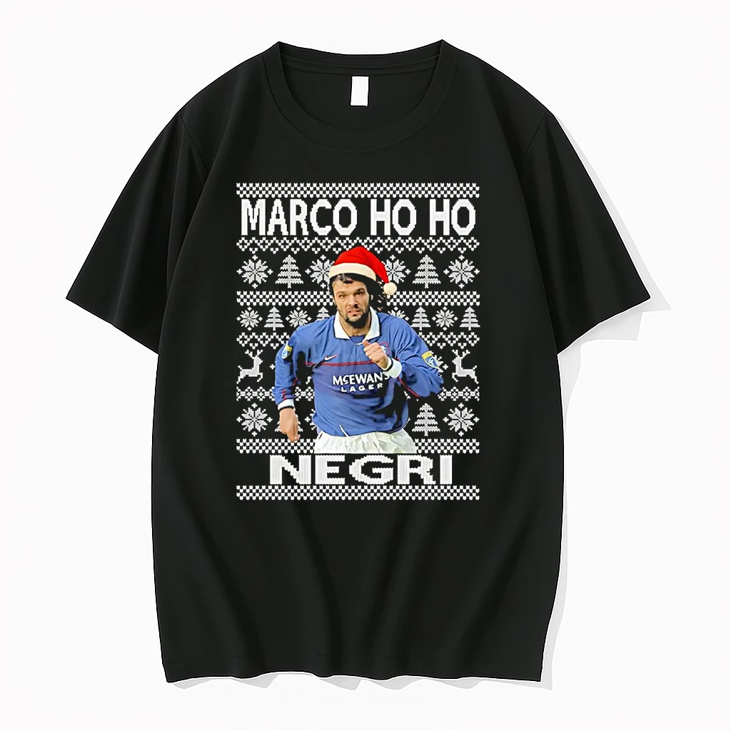 Marco Negri Ho Ho Rangers Fc Christmas Shirts