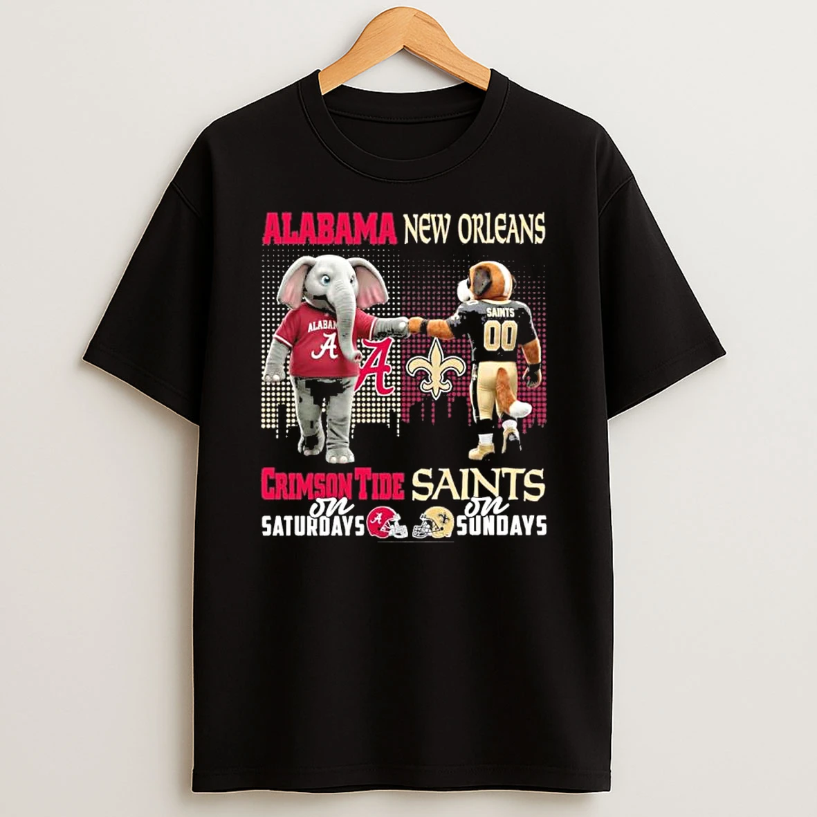 Mascot Alabama Crimson Tide On Saturdays And New Orleans Saints On Sundays Shirts