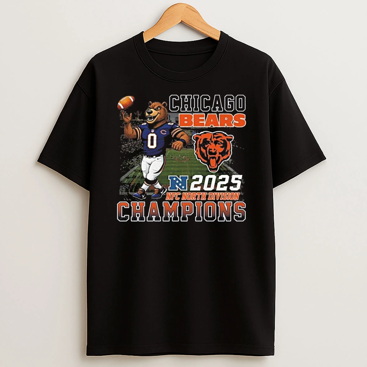 Mascot Chicago Bears 2025 Nfc North Division Champions Shirts