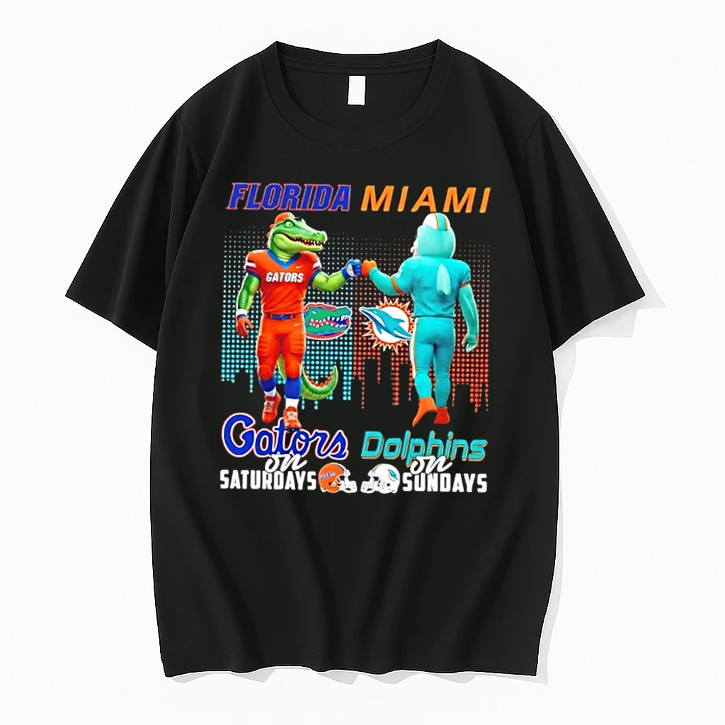 Mascots Florida Gators On Saturdays X Miami Dolphins On Sundays Skyline Shirts