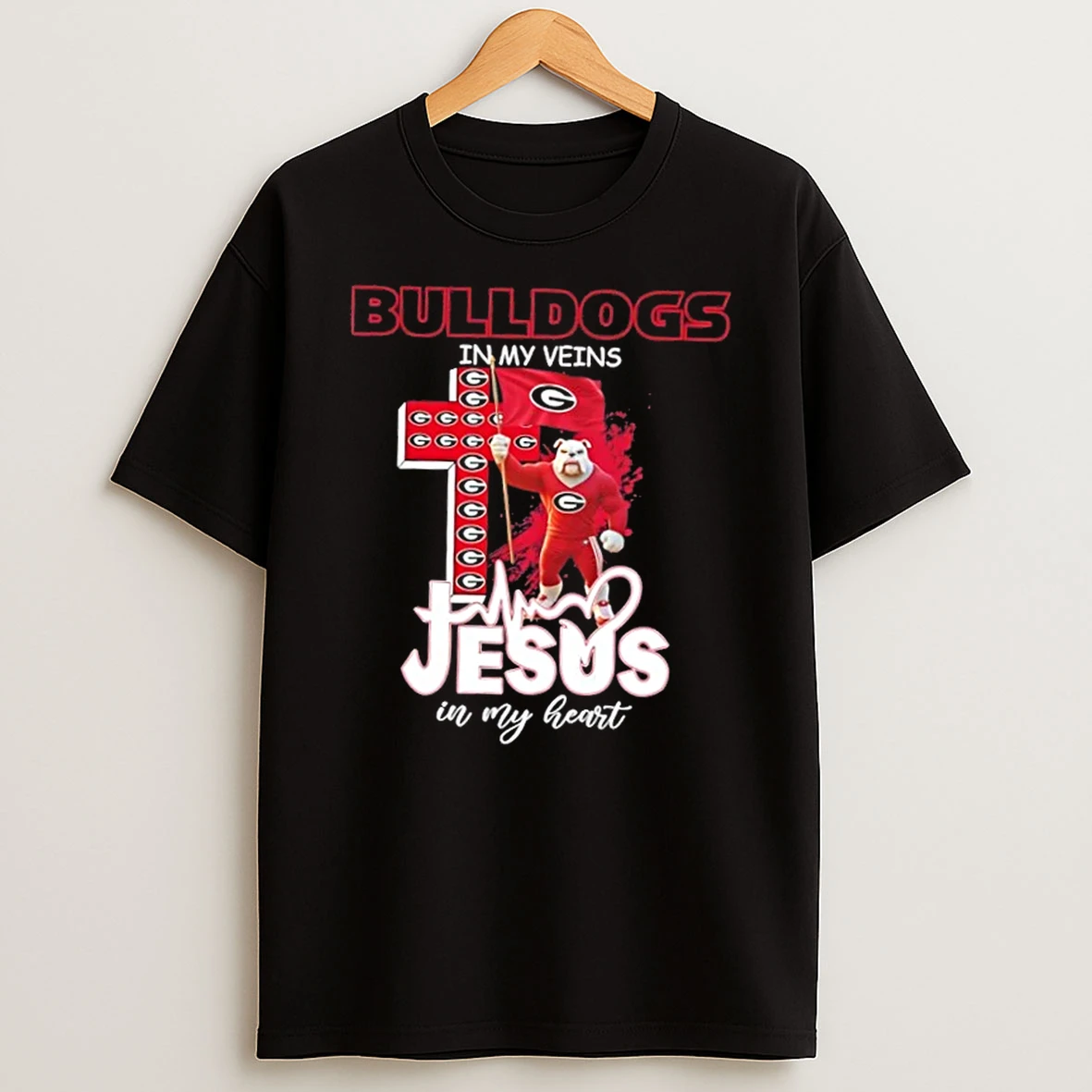 Mascots Georgia Bulldogs Flag In My Veins Jesus In My Heart Shirts