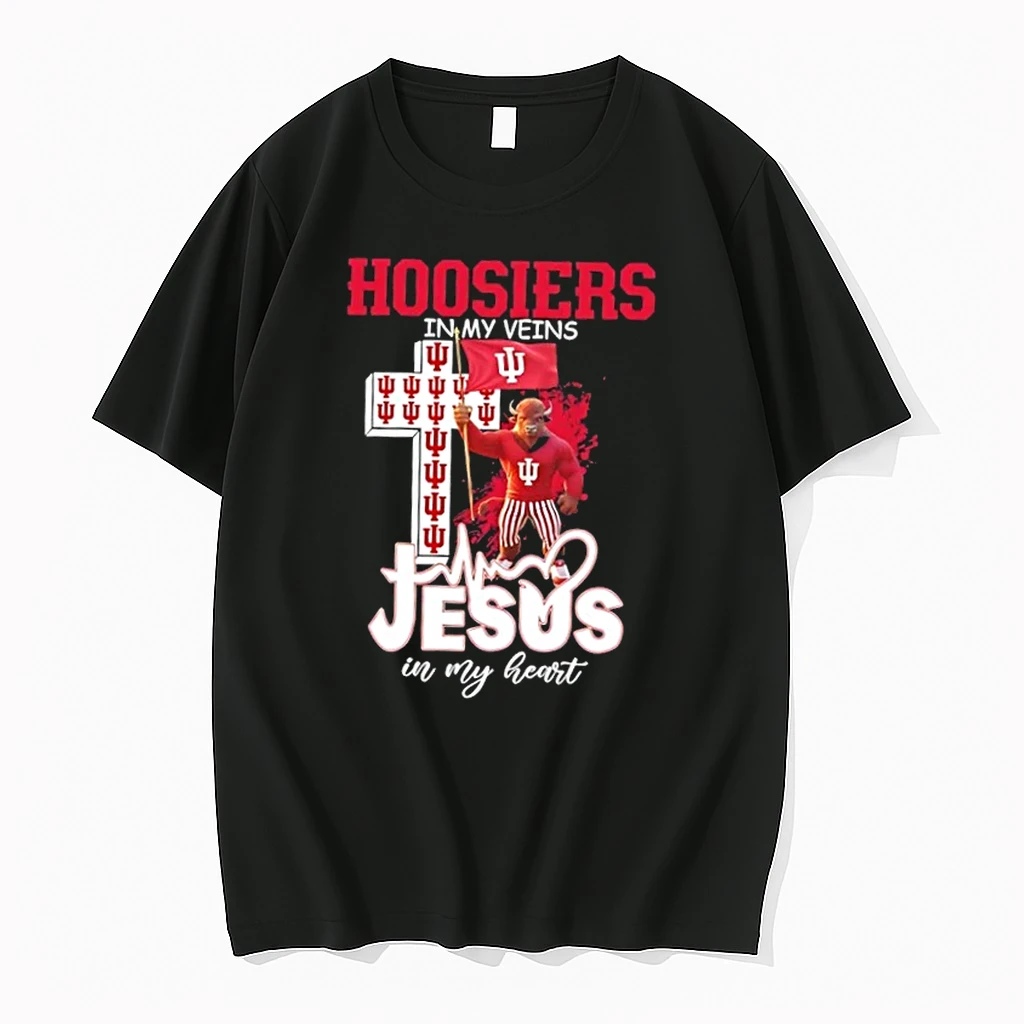Mascots Indiana Hoosiers Flag In My Veins Jesus In My Heart Shirts