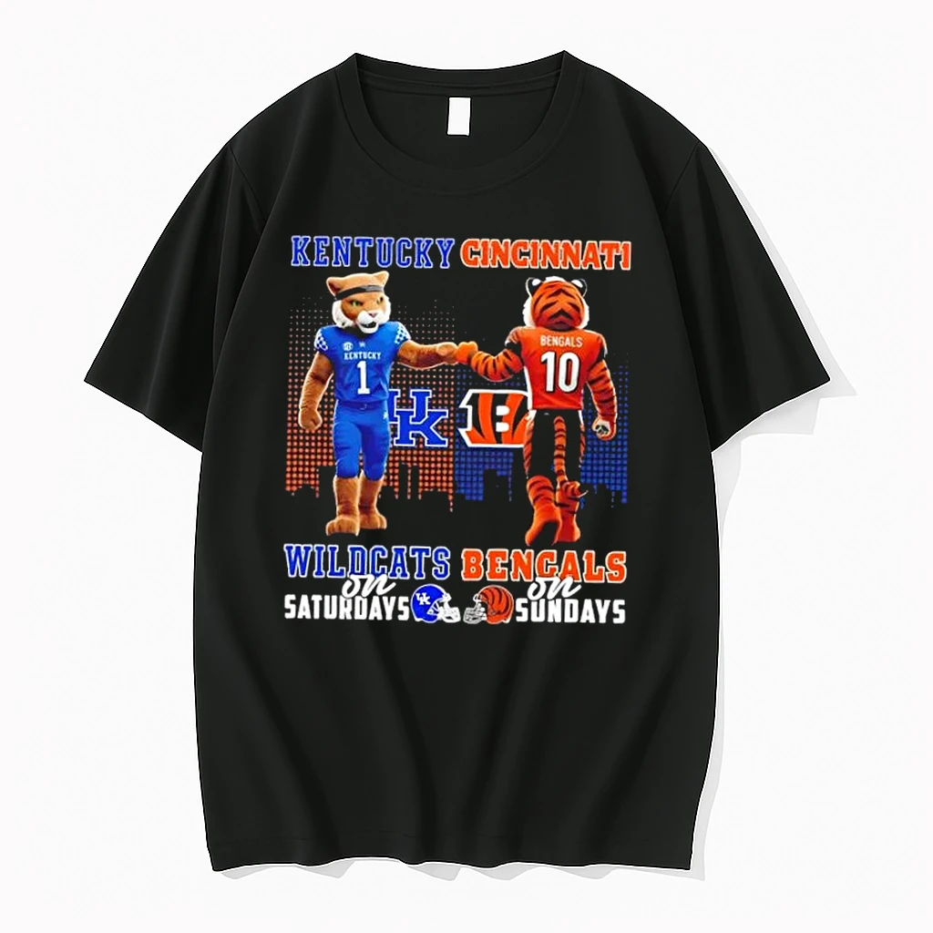 Mascots Kentucky Wildcats On Saturdays Vs Cincinnati Bengals On Sundays Skyline Shirts