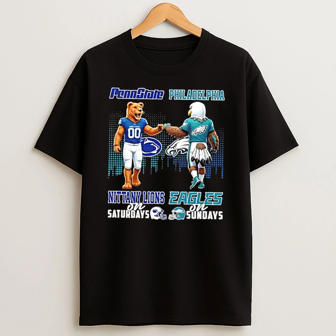 Mascots Penn State Nittany Lions On Saturdays Vs Philadelphia Eagles On Sundays Skyline Shirts
