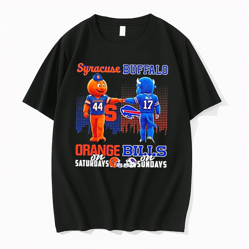 Mascots Syracuse Orange On Saturdays X Buffalo Bills On Sundays Skyline Shirts