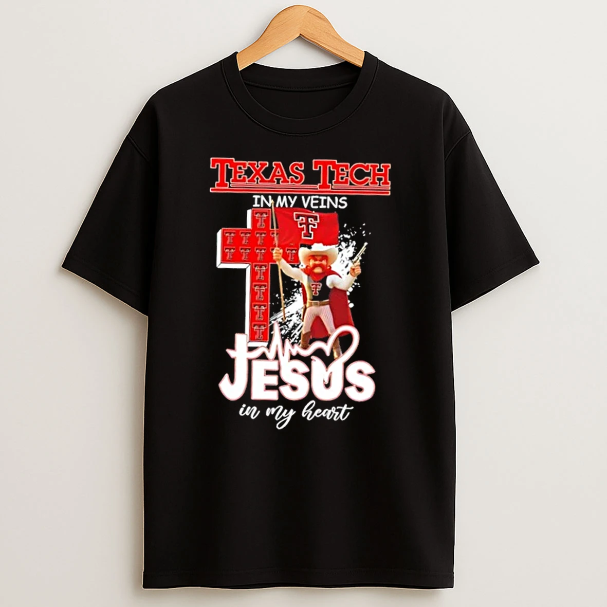 Mascots Texas Tech Red Raiders Flag In My Veins Jesus In My Heart Shirts