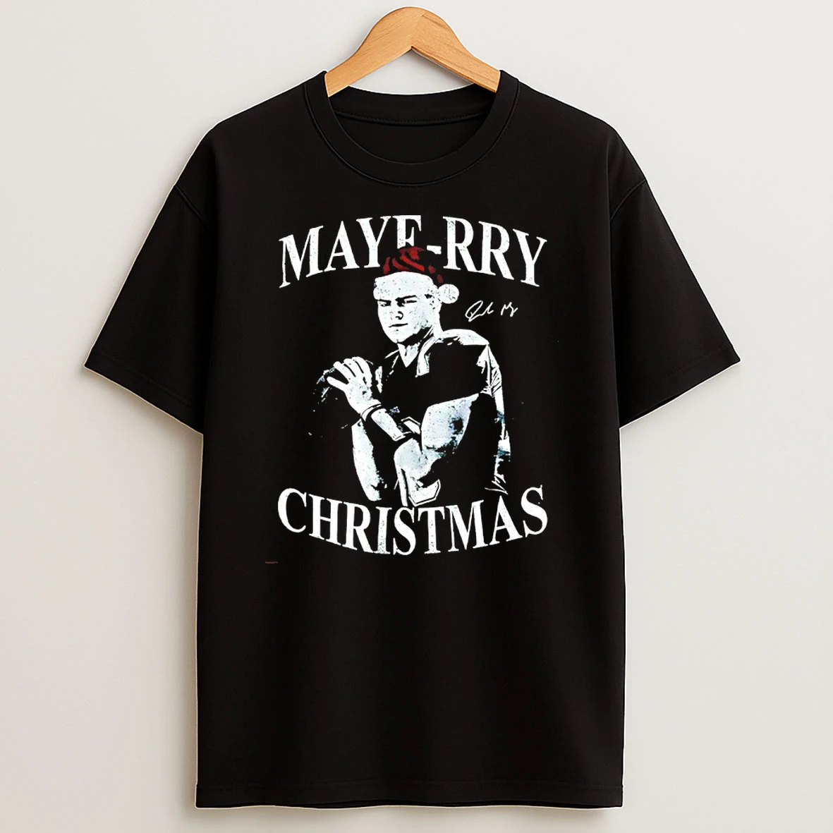 Maye Rry Christmas Drake Maye New England Patriots Signature Shirts