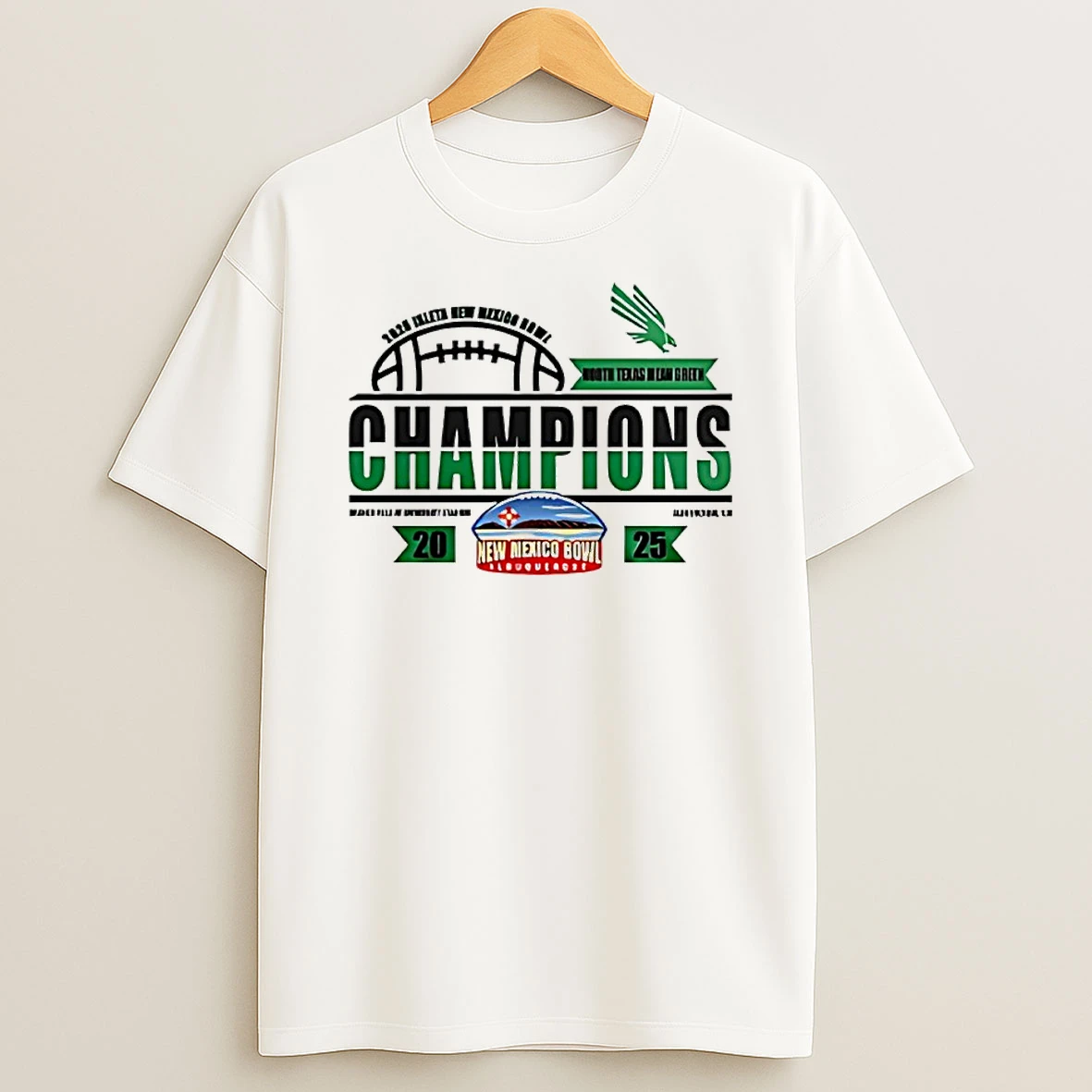 Mean Green Football 2025 Isleta New Mexico Bowl Champions Shirts
