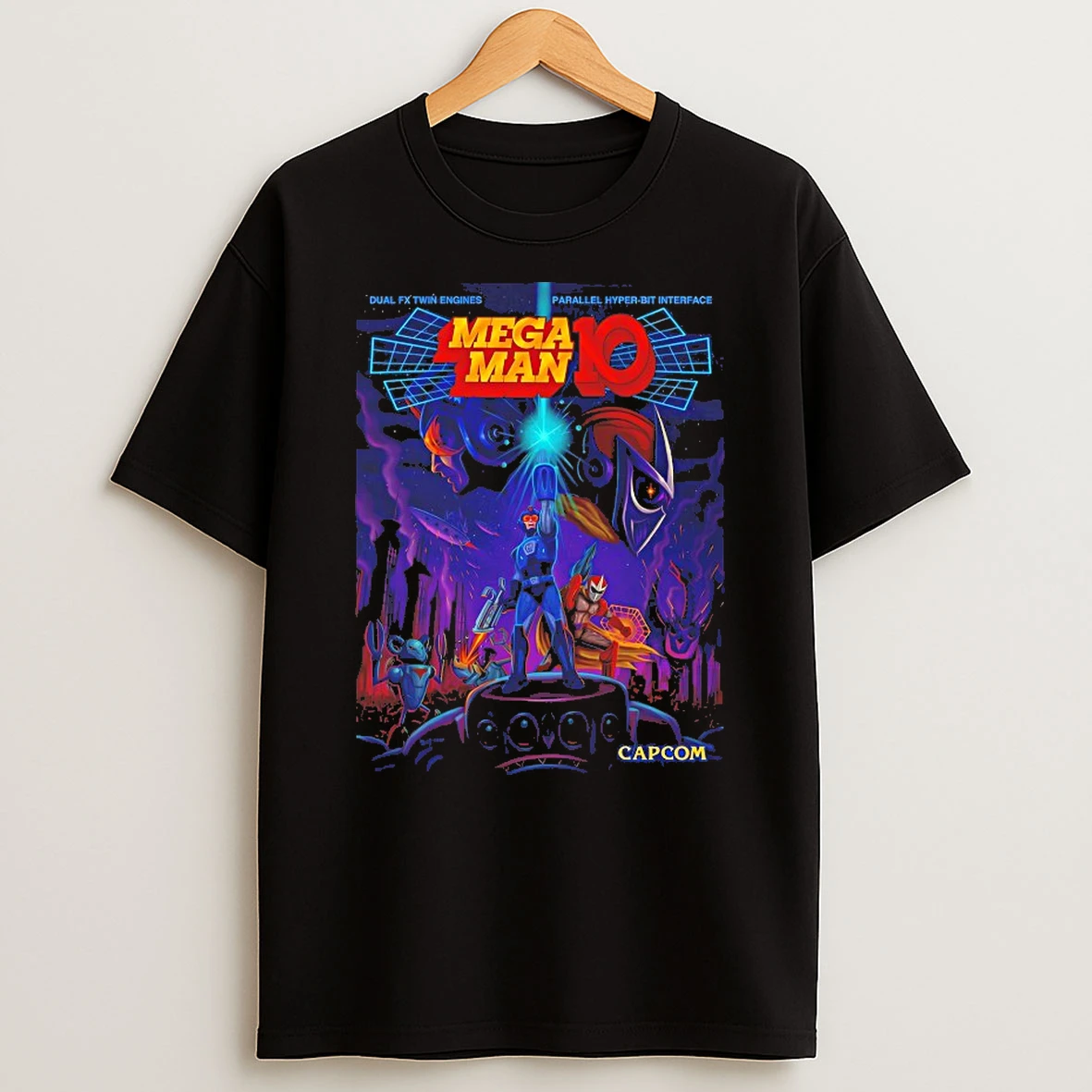 Mega Man 10 Capcom Dual Fx Twin Engines Shirts