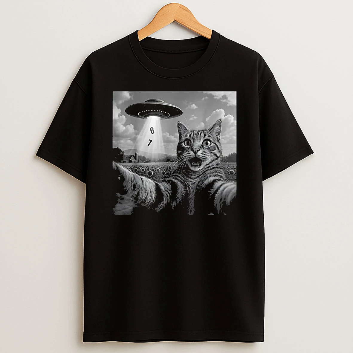 Meme Cat Selfie Six Seven Retro Cat 67 Shirts
