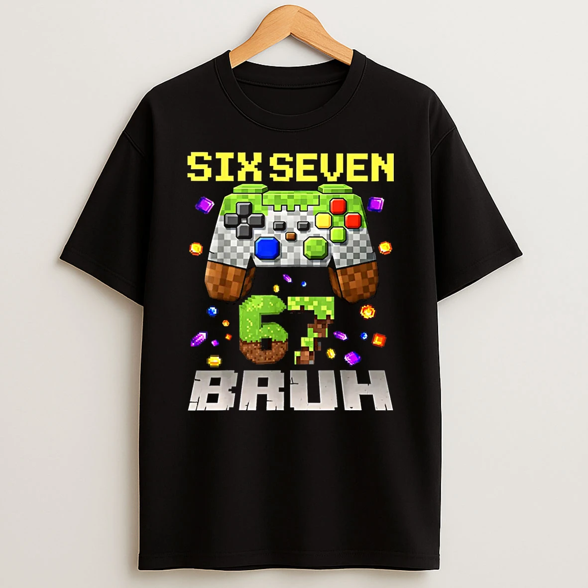 Meme Six Seven 67 Bruh Video Game Gift Shirts