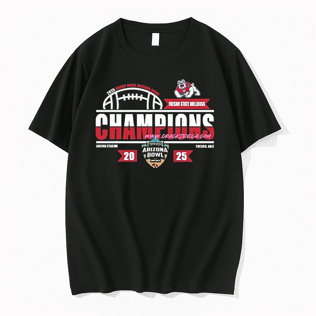 Mens Fresno State Bulldogs Football 2025 Snoop Dogg Arizona Bowl Champions Locker Room Shirts