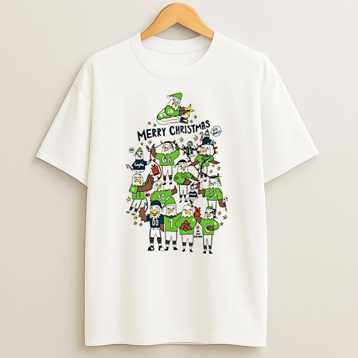Merry Christmas Go Birds Philadelphia Eagles Christmas Tree Shirts