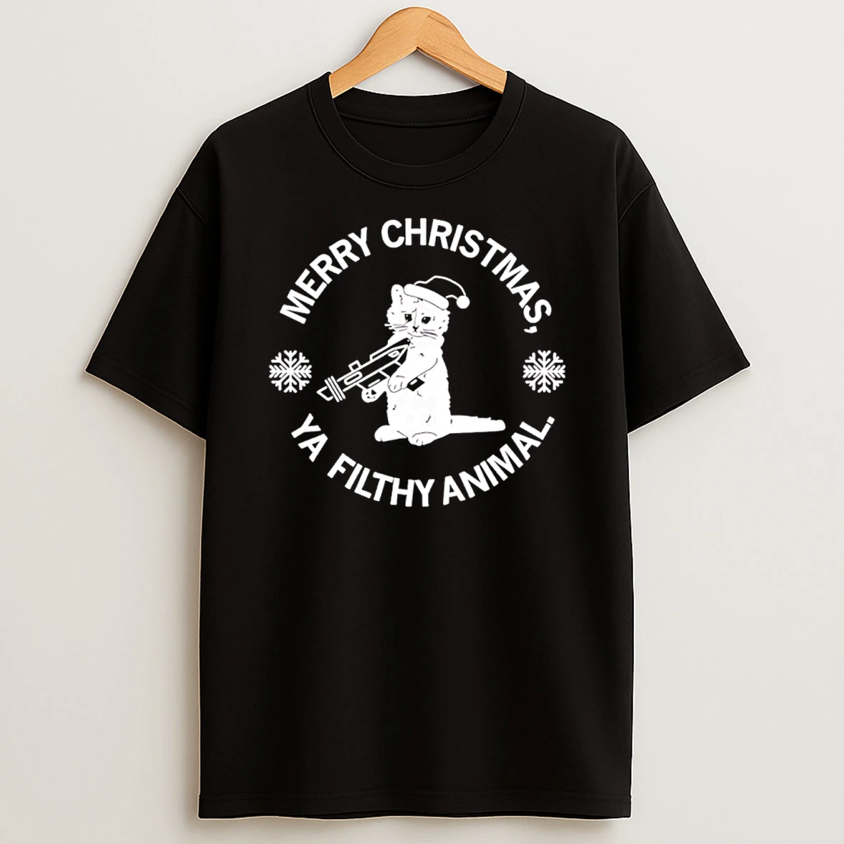 Merry Christmas Ya Filthy Animal Cat Shirts