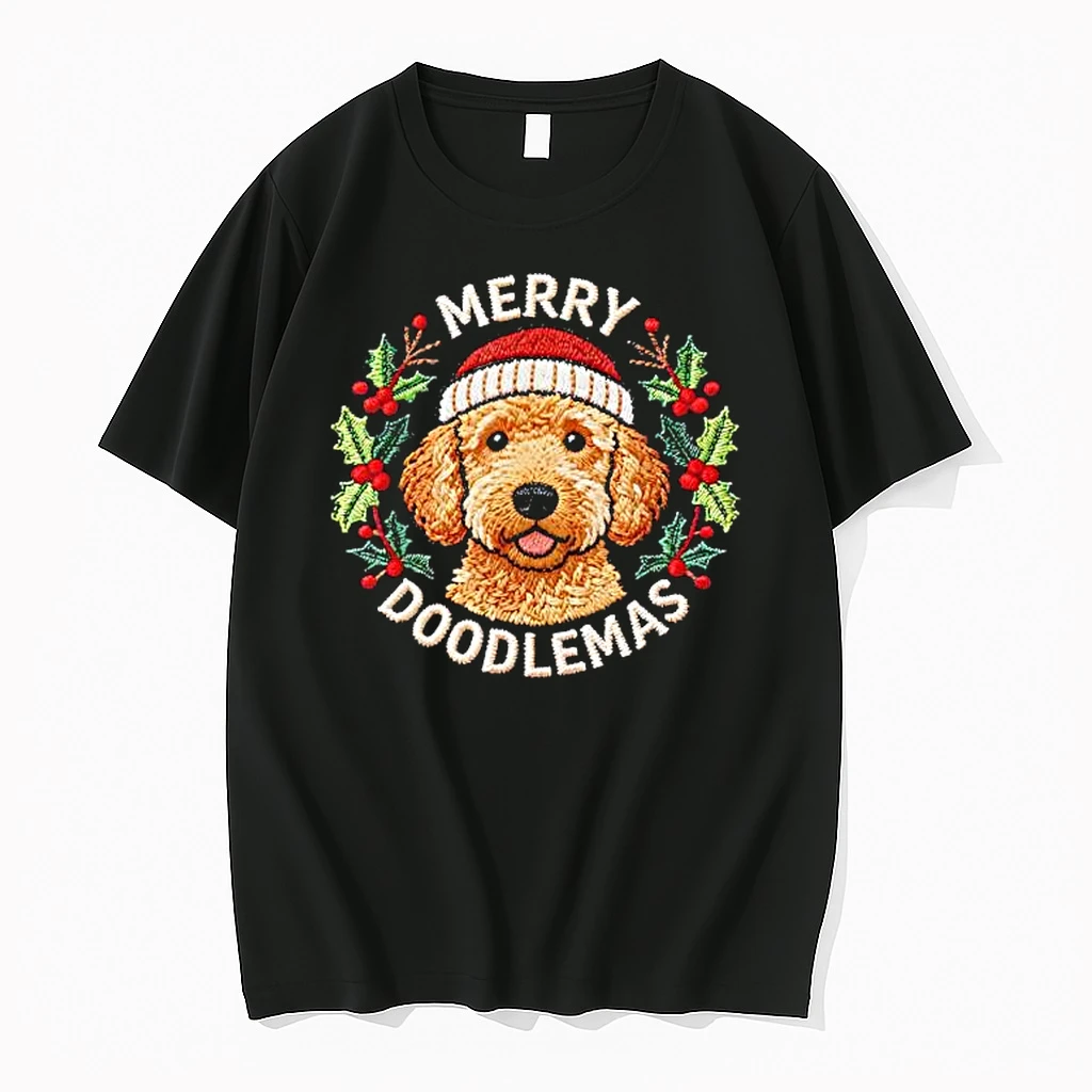 Merry Doodlemas Goldendoodle Christmas Dog Lover Shirts