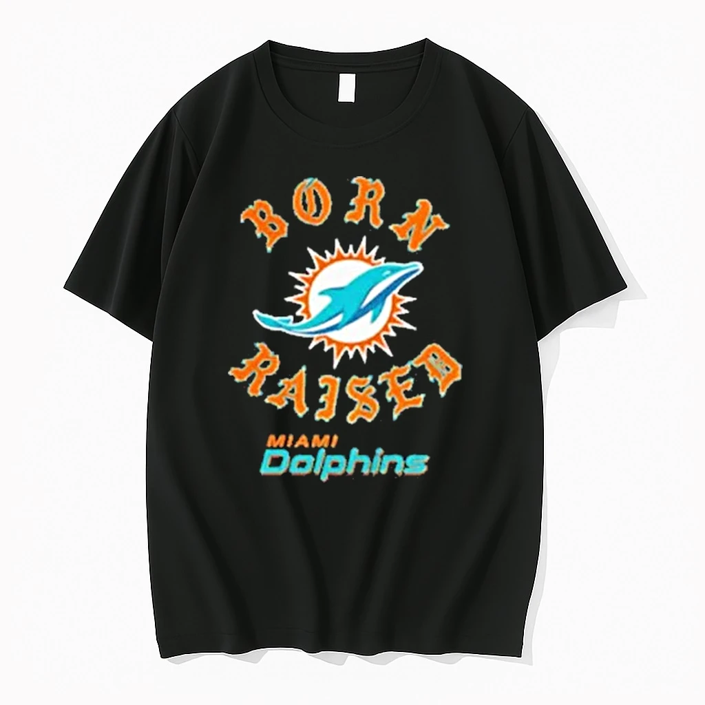 Miami Dolphins Football Born Raised Logo Shirts