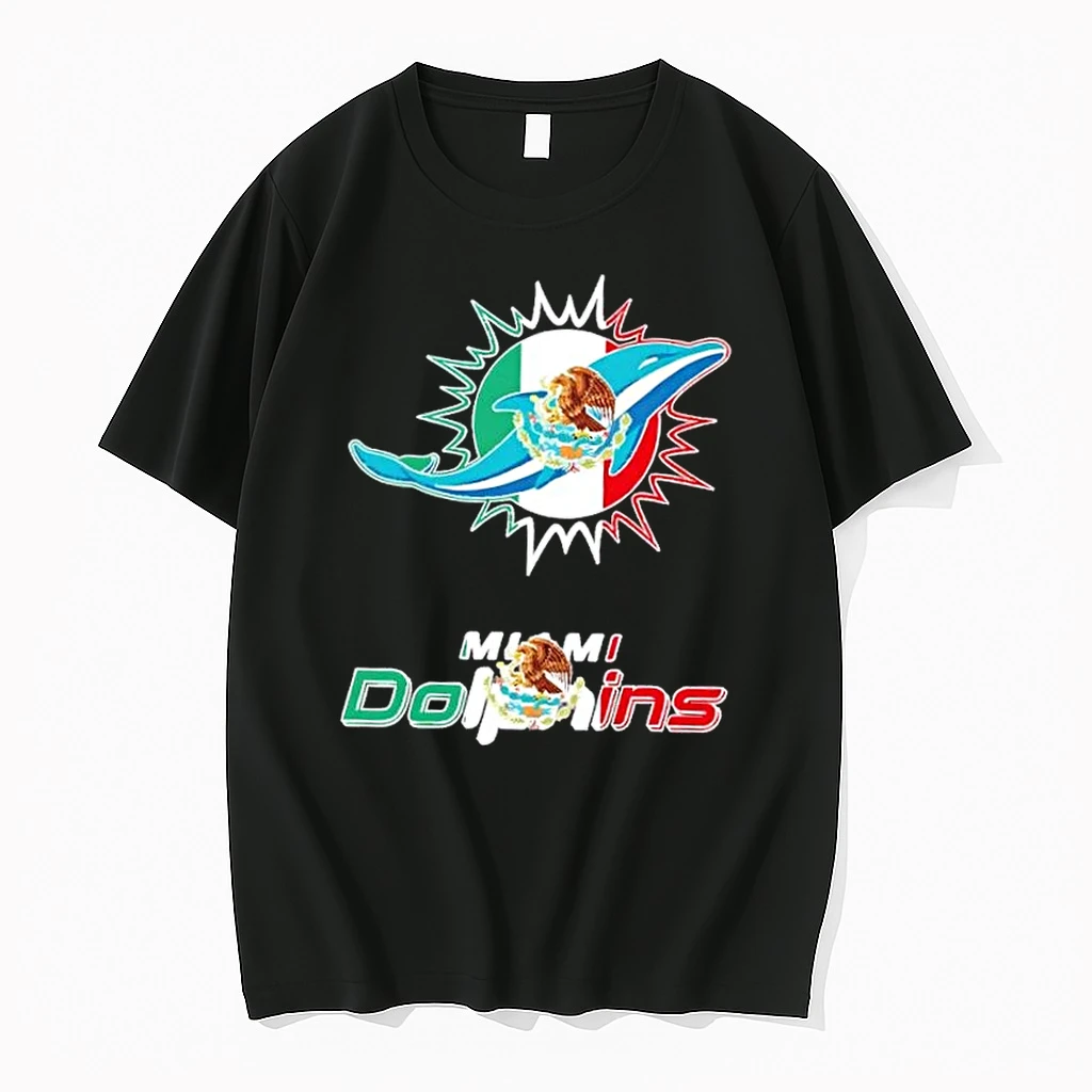 Miami Dolphins Football X Mexican Flag Logo Shirts