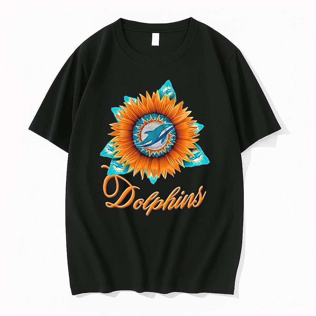 Miami Dolphins Football X Sunflower Graphic Shirts