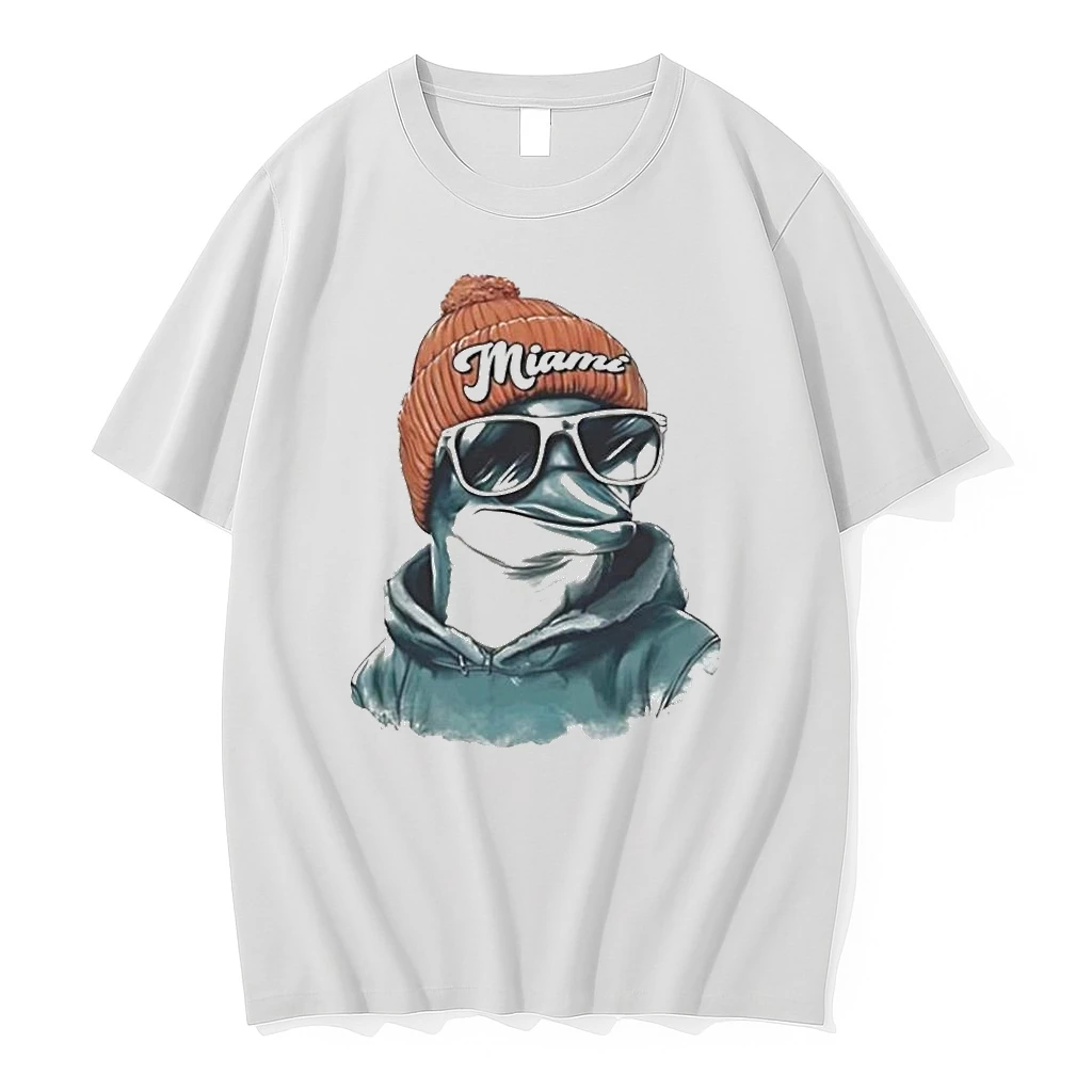 Miami Dolphins Mascot Wearing A Beanie And Sunglasses Shirts