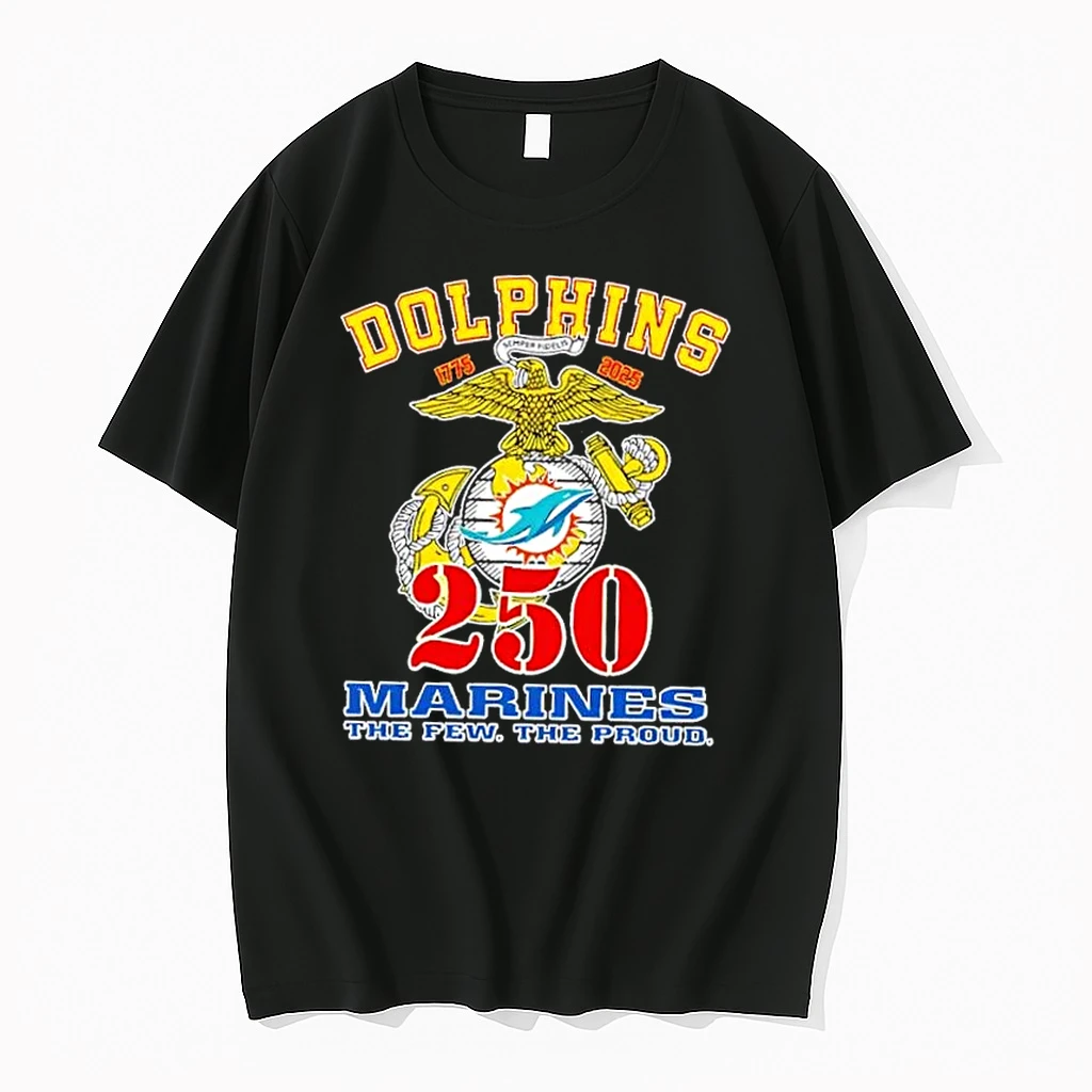Miami Dolphins X U S M C 250th Birthday Celebration Shirts