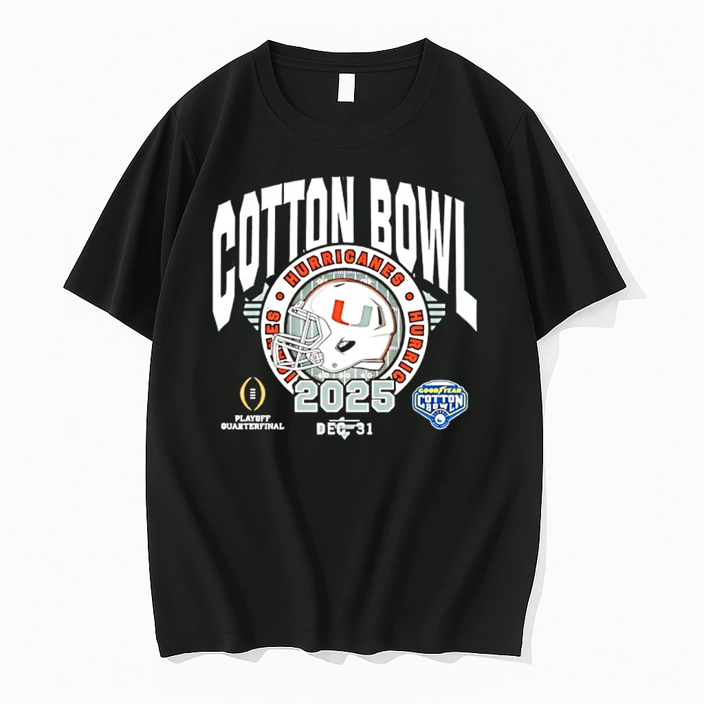 Miami Hurricanes 2025 Cotton Bowl Classic Helmet Shirts