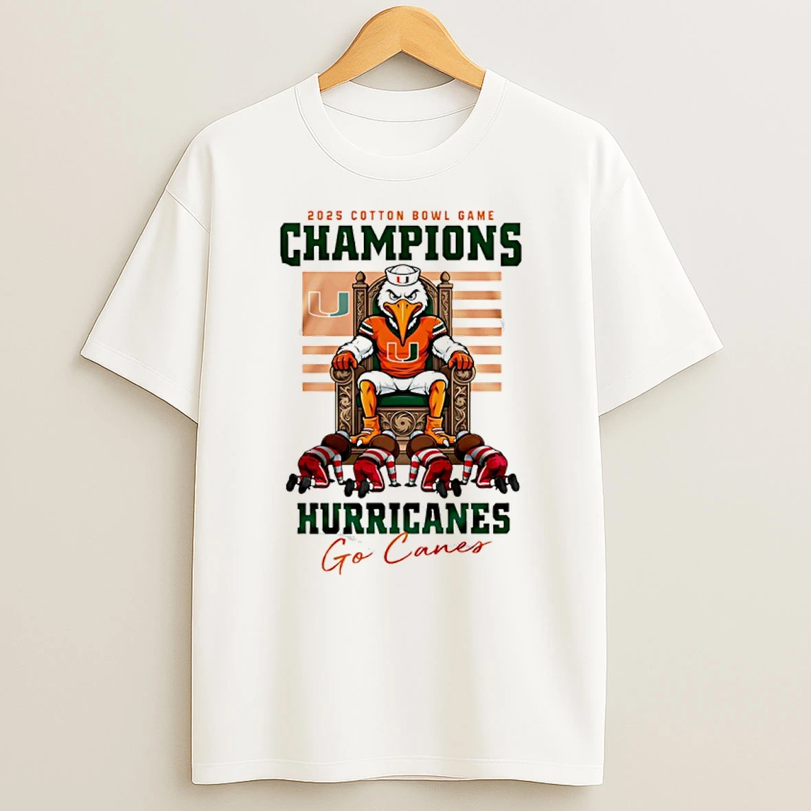 Miami Hurricanes 2025 Cotton Bowl Game Champions Go Canes King Shirts