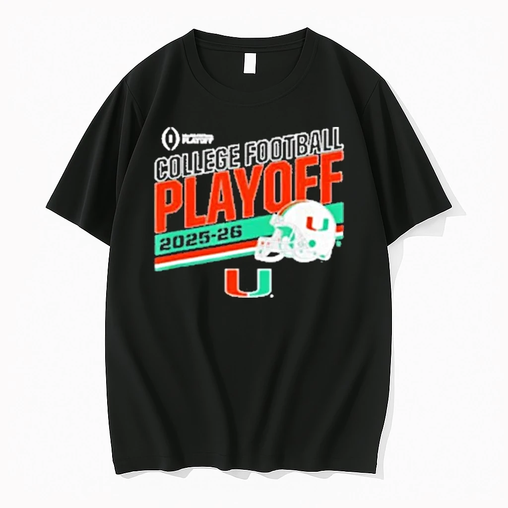 Miami Hurricanes College Football Playoff Stripe 2025 Logo Shirts