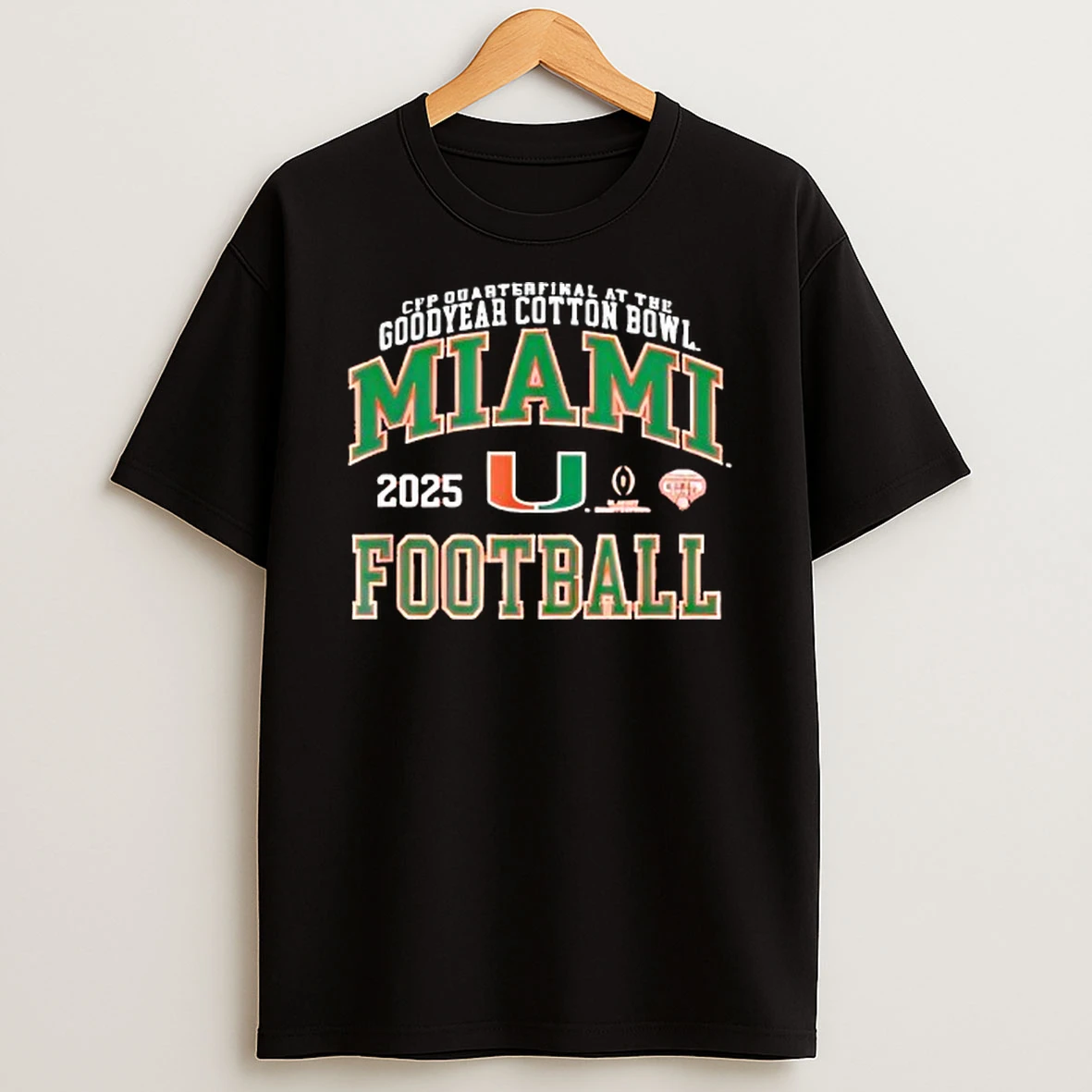 Miami Hurricanes Cotton Bowl 2025 2026 Cfp Quarterfinal Logo Shirts