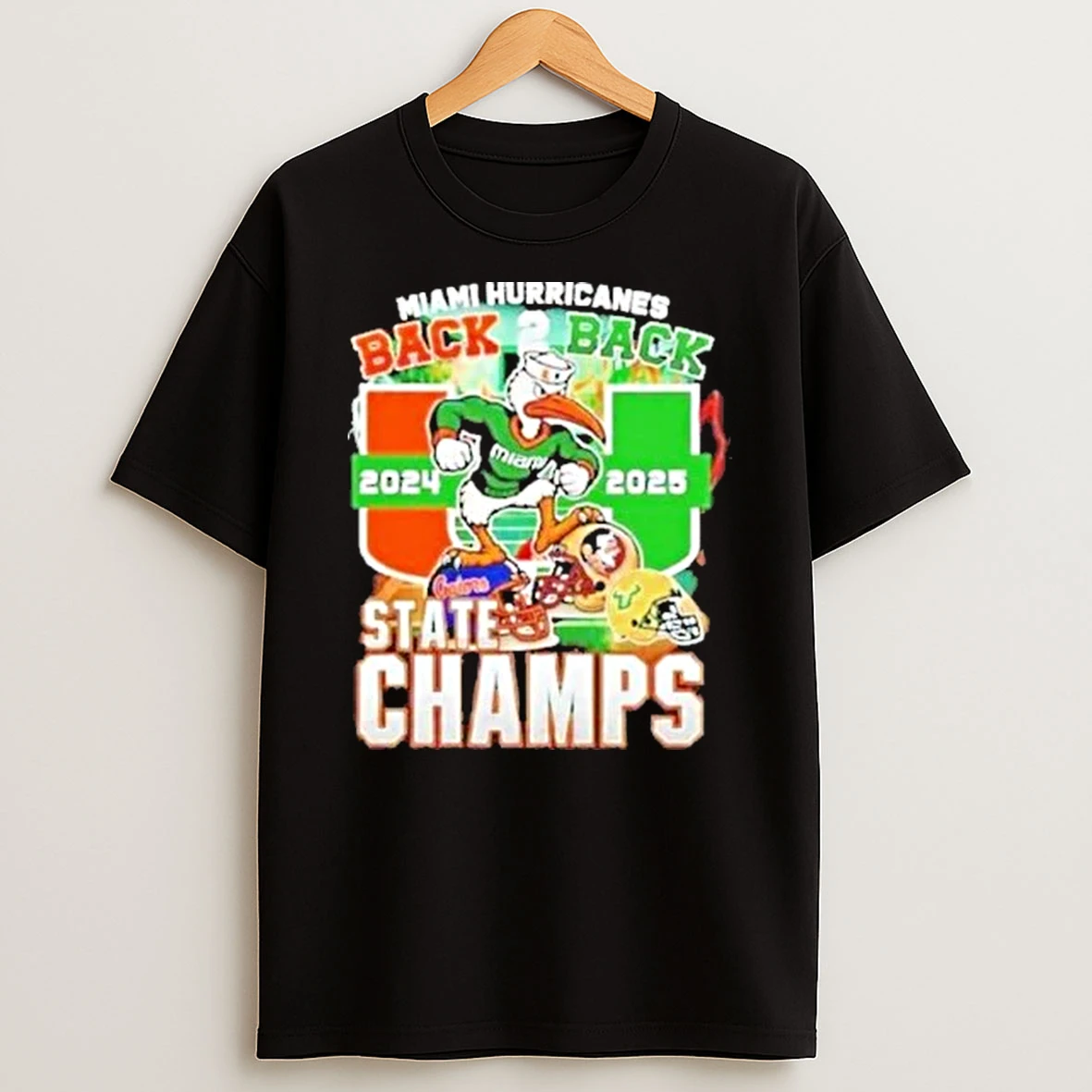 Miami Hurricanes Defeat Florida State Seminoles Florida Bulls And Gators State Champs 2025 Shirts