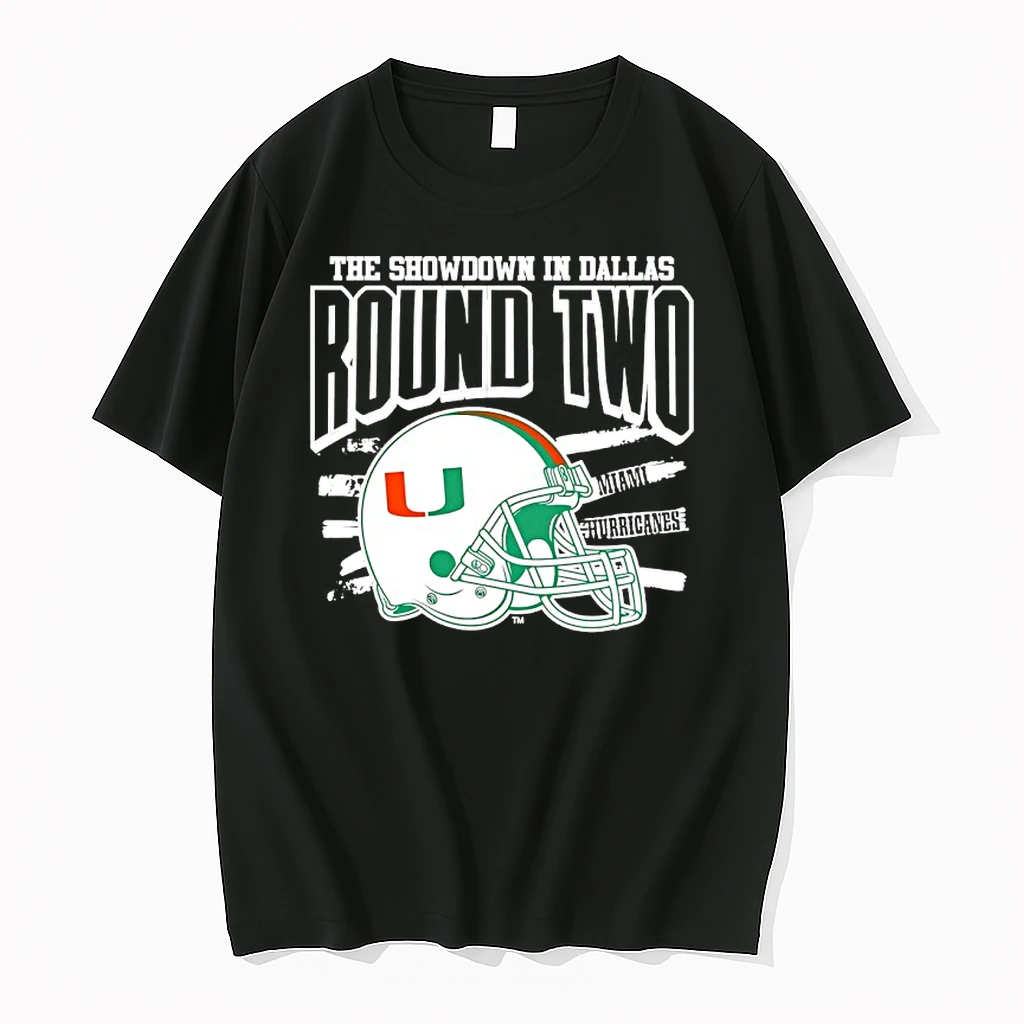 Miami Hurricanes The Showdown In Dallas Round Two Helmet Shirts