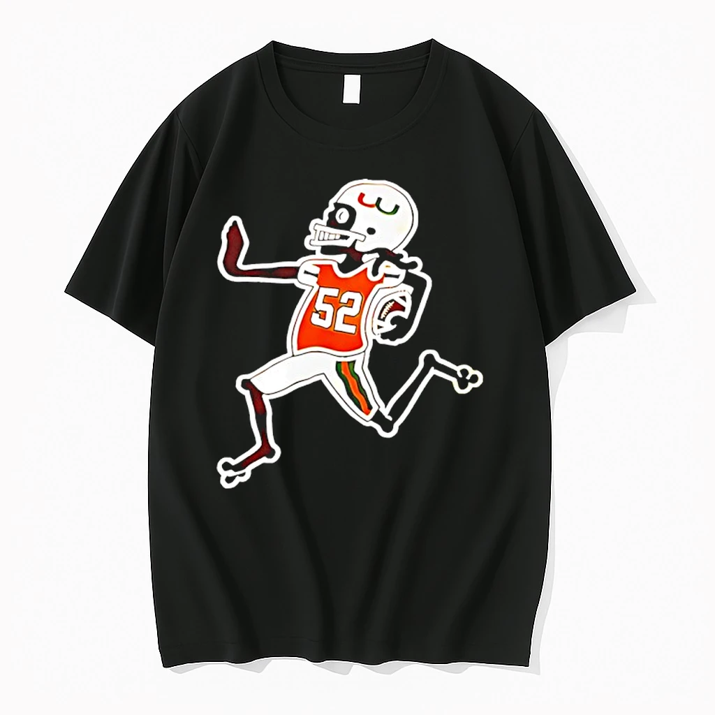 Miami Hurricanes Skeleton Running Funny Shirts