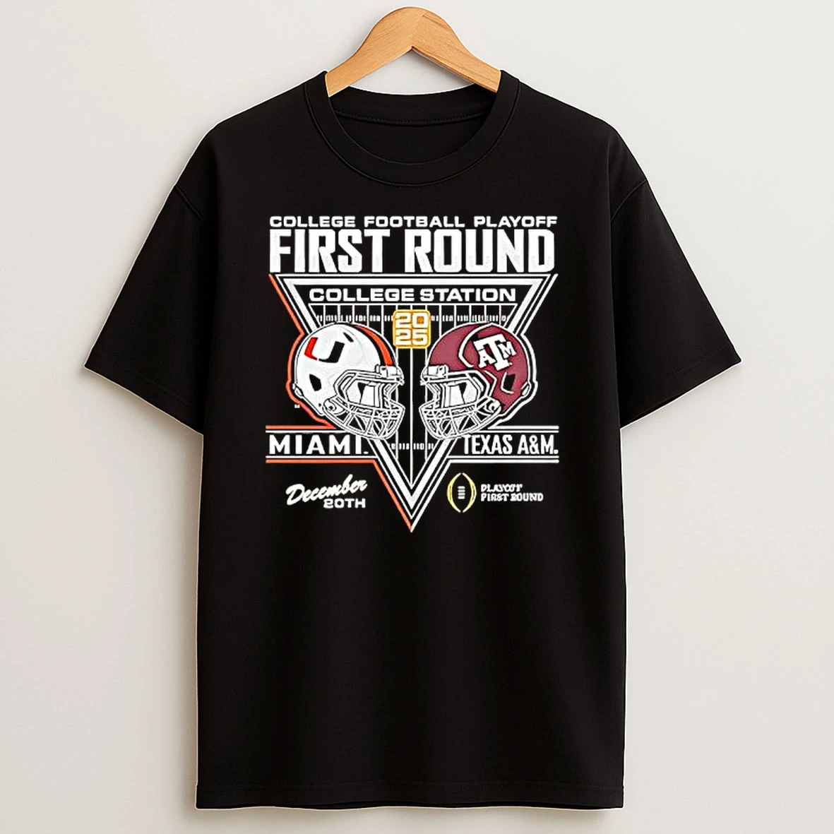 Miami Hurricanes Vs Texas Am Aggies College Football Playoff First Round Station Shirts
