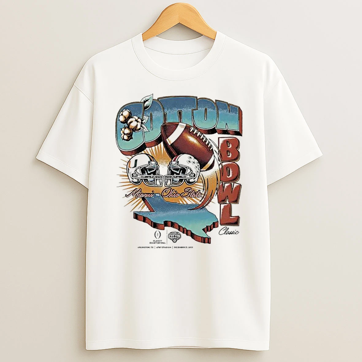 Miami Vs Ohio State 2025 Cotton Bowl Classic Matchup Vintage Shirts