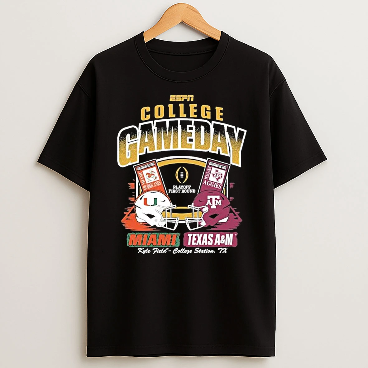 Miami Vs Texas Am Cfp 1st Round Ticket Shirts