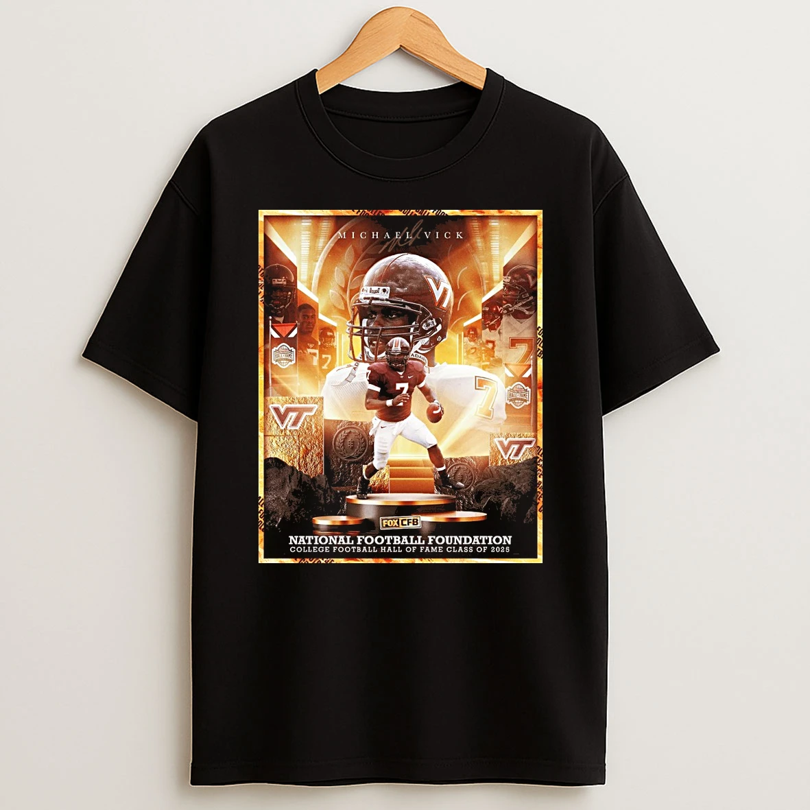Michael Vick National Football Foundation Nff College Football Hall Of Fame Class Of 2025 Shirts
