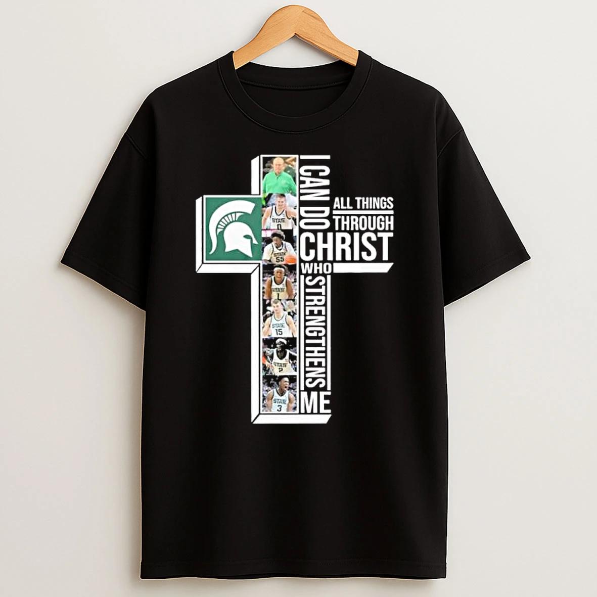 Michigan State Mens Basketball I Can Do All Things Through Christ Who Strengthens Me Shirts
